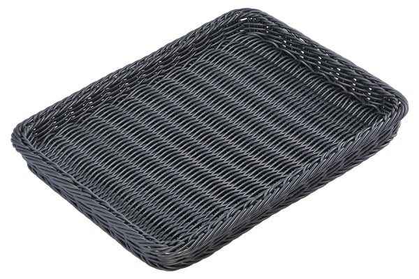 SN4551 Корзина пластиковая прямоугольная черная 400*300*40