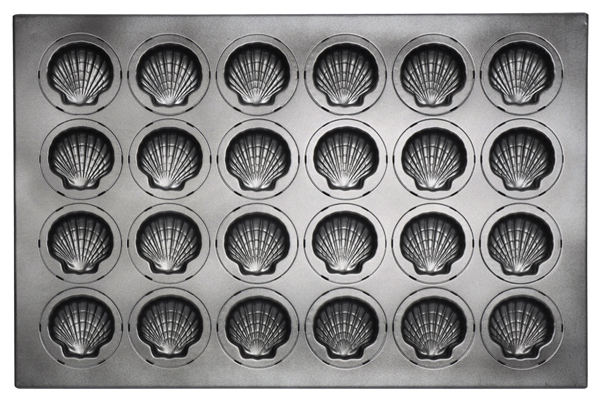 SN9044 Противень для выпечки Мадлен 24 шт (алюстил+тефлоновое покрытие) 600х400х24 / 65.7х67х20