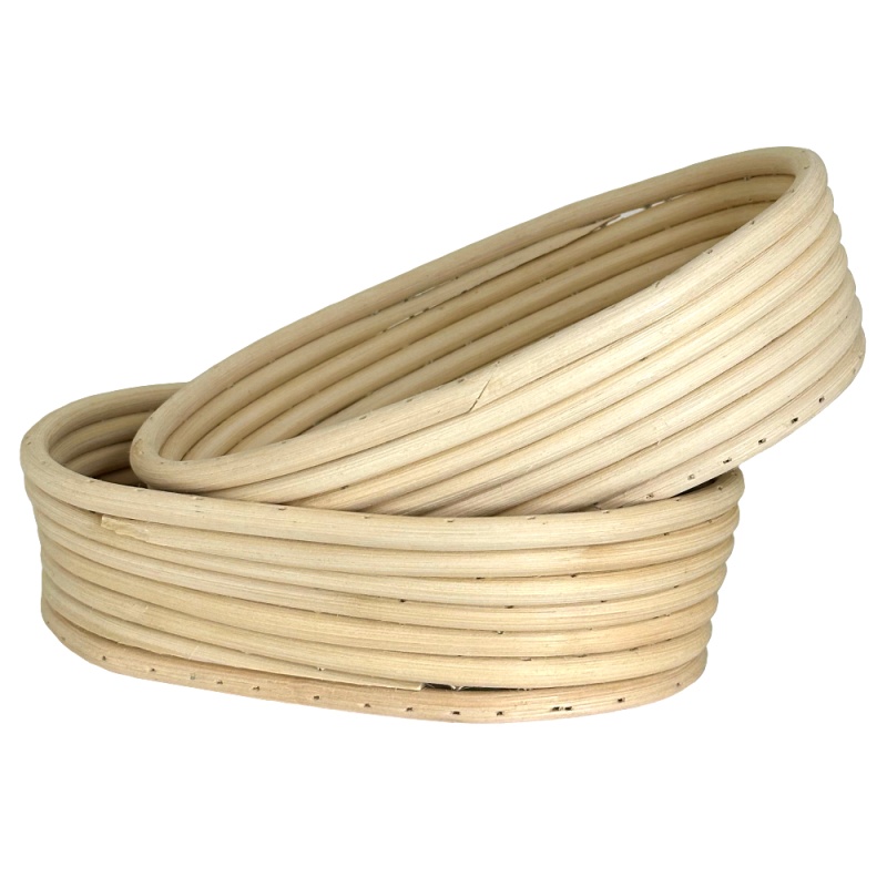 Форма овальная из лозы (ротанга) для расстойки теста 200*150*55 (на 350 гр теста)