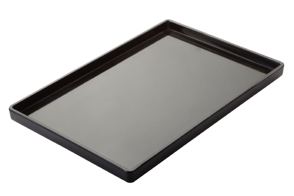SN4383 Поднос для выкладки продукции пластиковый прямоугольный, черный, 345х210х20