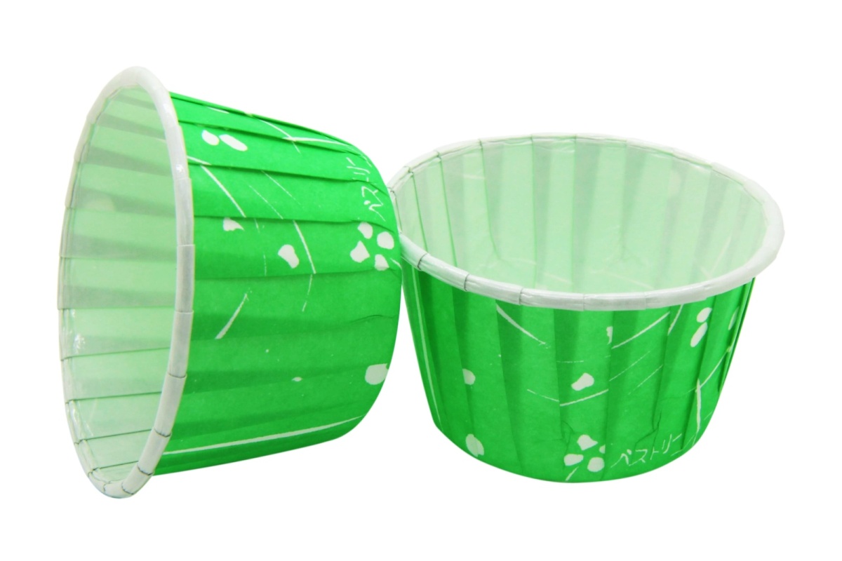 Форма бумажная для выпечки (50*39 мм) Зеленая 50 шт/уп