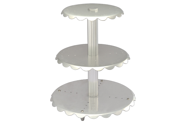 SN4437 Подставка алюминиевая 3 уровня для торта 20-30см