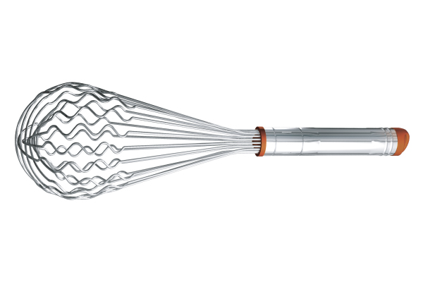 SN4916 Венчик для взбивания профессиональный ВОЛНИСТЫЙ 304мм (рабочая длина 185мм)