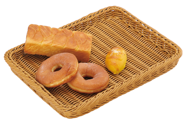 SN4542 Корзина пластиковая прямоугольная "лоза" 450х340х40