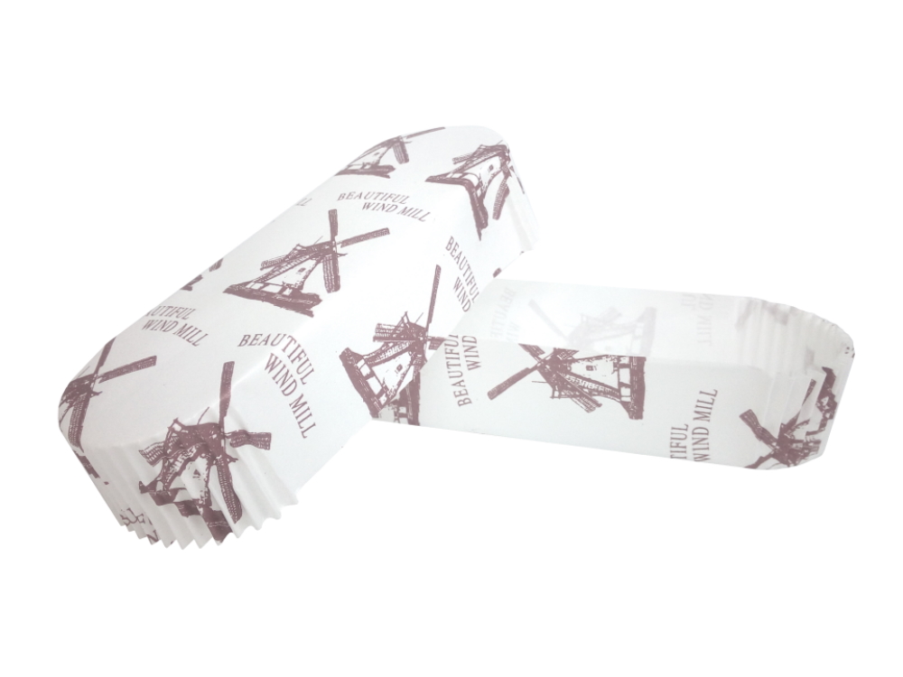 Форма бумажная для выпечки ОВАЛ "Мельница" (142*45*30мм) уп/200шт.