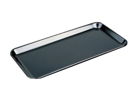 SN4384 Поднос для выкладки продукции пластиковый прямоугольный, черный, 300х150х17