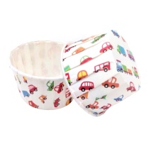 Форма бумажная для выпечки (50х39 мм) МАШИНКИ