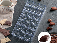 Форма для шоколада 21 ячейка "Губки" 28х14х2,5 см