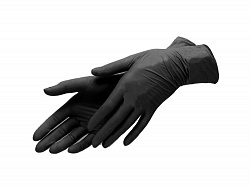 Перчатки нитриловые черные L (100/1000 ) МАЛАЙЗИЯ