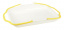 SN4336 Корзина для выкладки продукции пластиковая (белый-желтый) 400х300х60