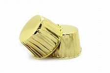 Форма алюминиевая для выпечки (50*39 мм) Золото 50 шт/уп